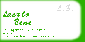 laszlo bene business card
